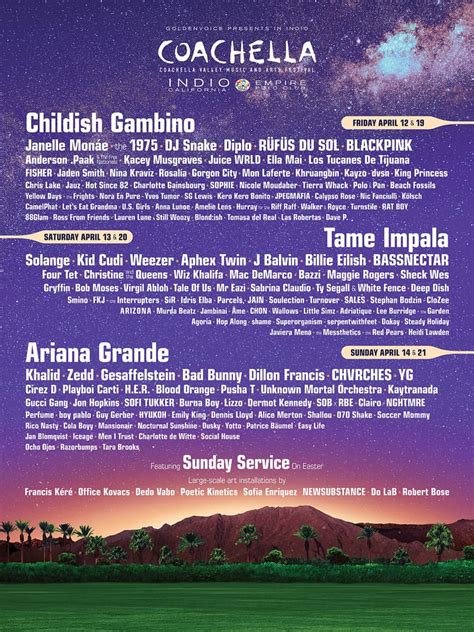 coachella 2019 lineup rumors|coachella set times.